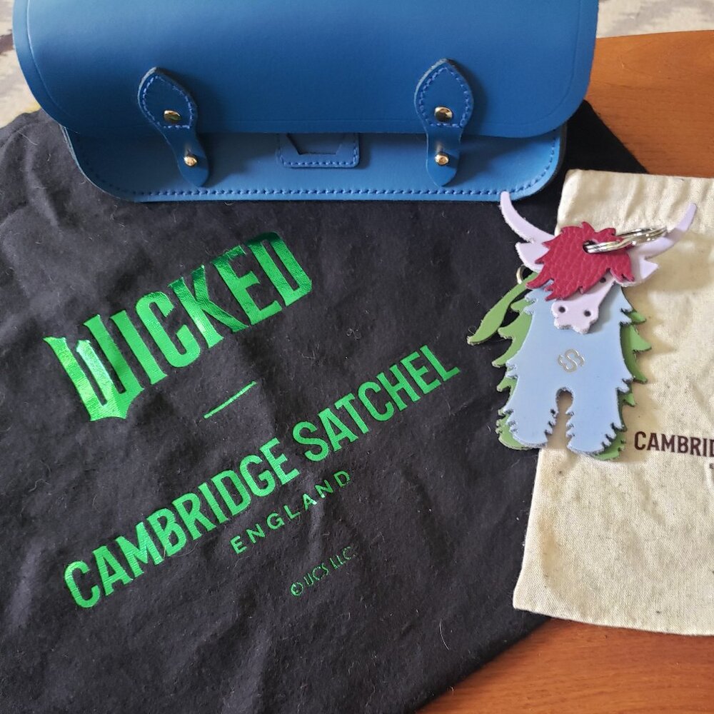Cambridge Satchel Company Wicked Blue Clutch Pencil Case & Highland Cow